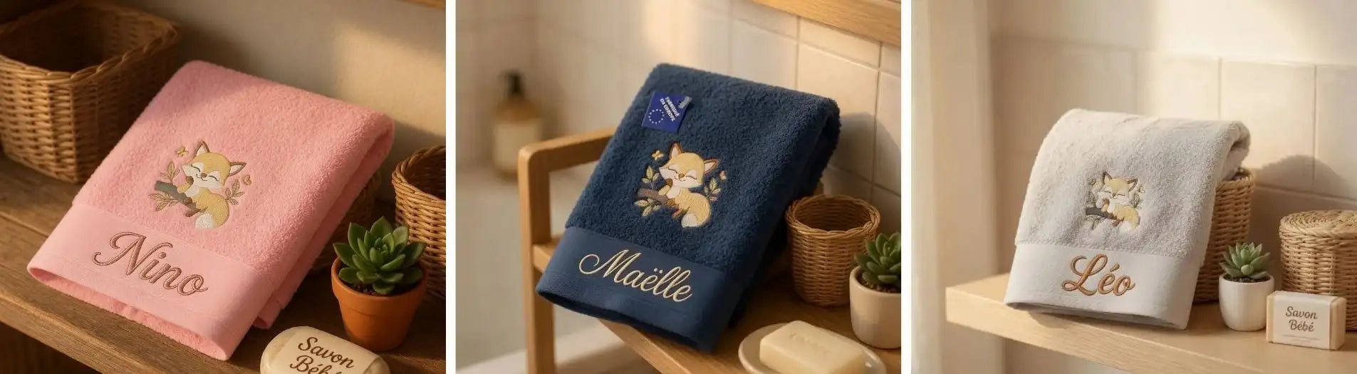Broderie prénom textile - LA BRODEUSE®