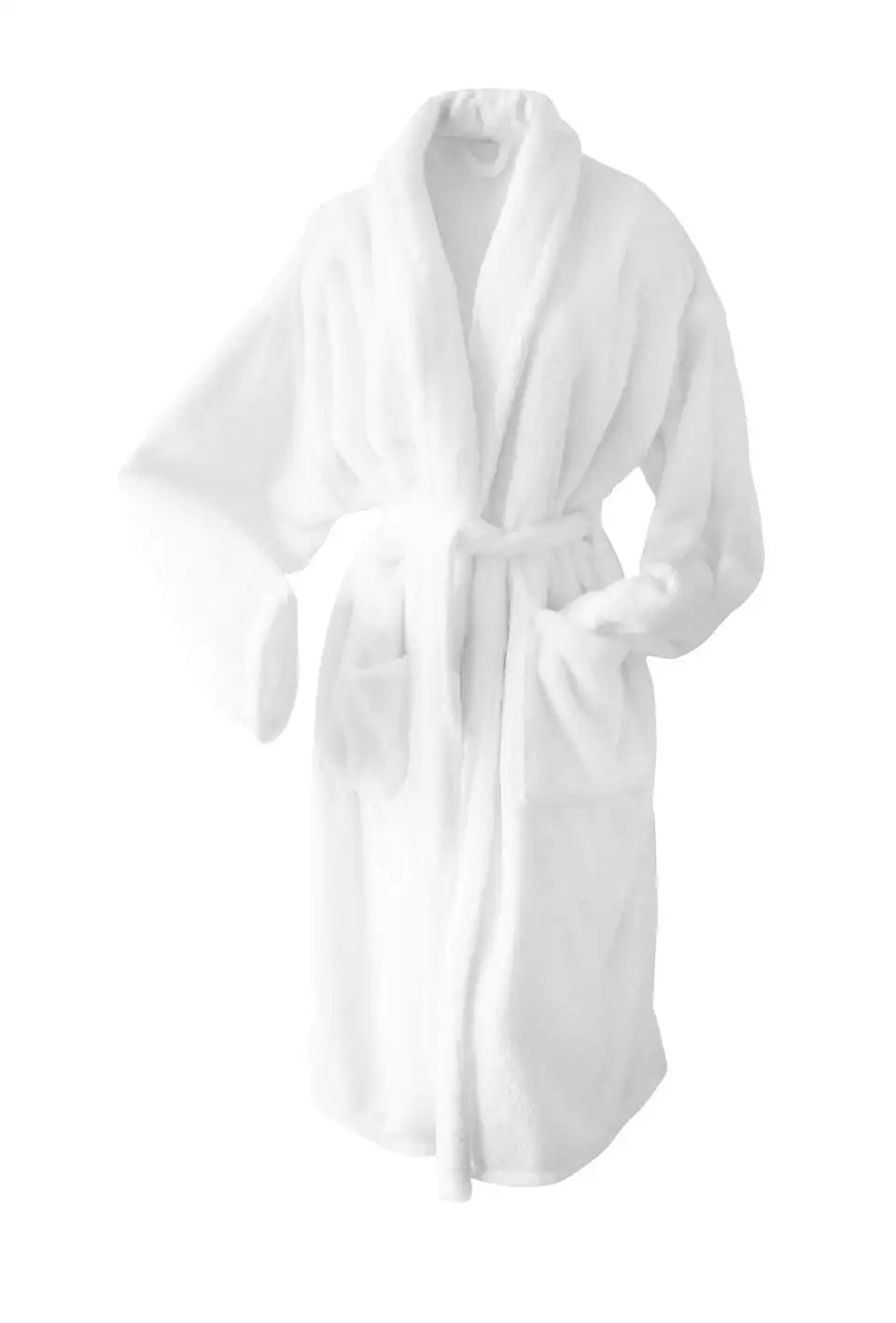 Peignoir Wellsoft Blanc Personnalisé – Douceur Nuage & Confort - LA BRODEUSE®