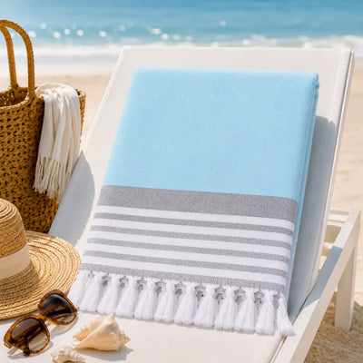 Fouta Personnalisée Brodée au Prénom — Serviette Hammam 100% Coton