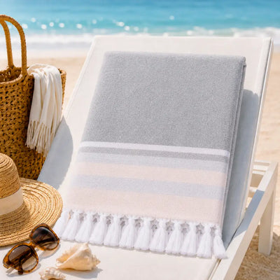 Fouta Personnalisée Brodée au Prénom — Serviette Hammam 100% Coton