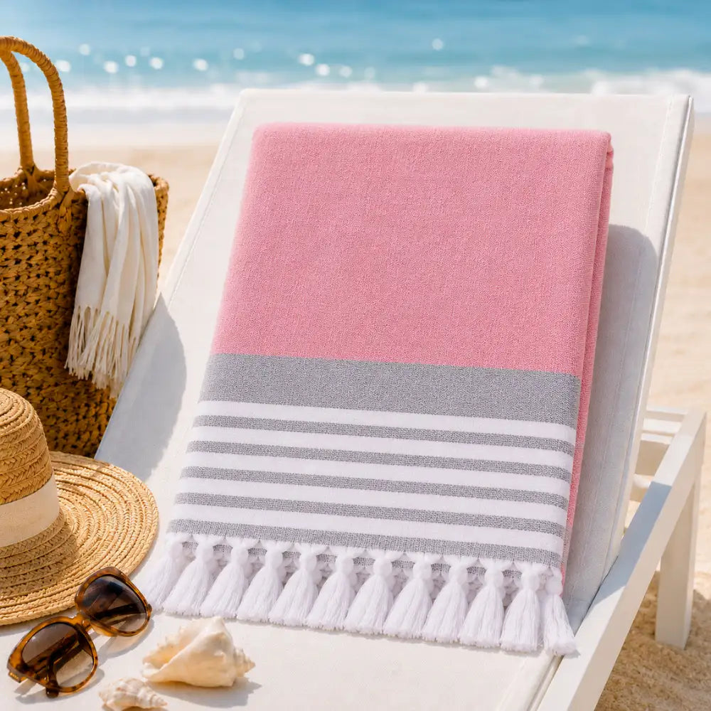 Fouta Personnalisée Brodée au Prénom — Serviette Hammam 100% Coton