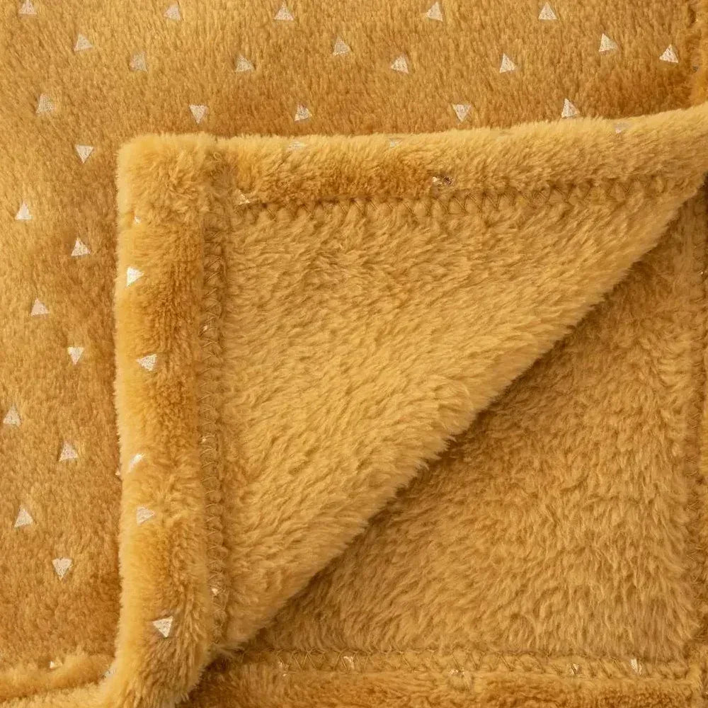 Plaid 75x100cm flanelle Miel Personnalisé avec prénom - LA BRODEUSE®