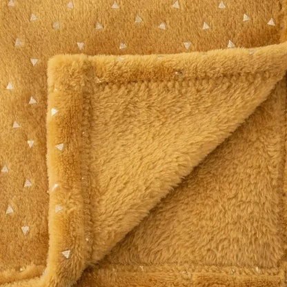 Plaid 75x100cm flanelle Miel Personnalisé avec prénom - LA BRODEUSE®