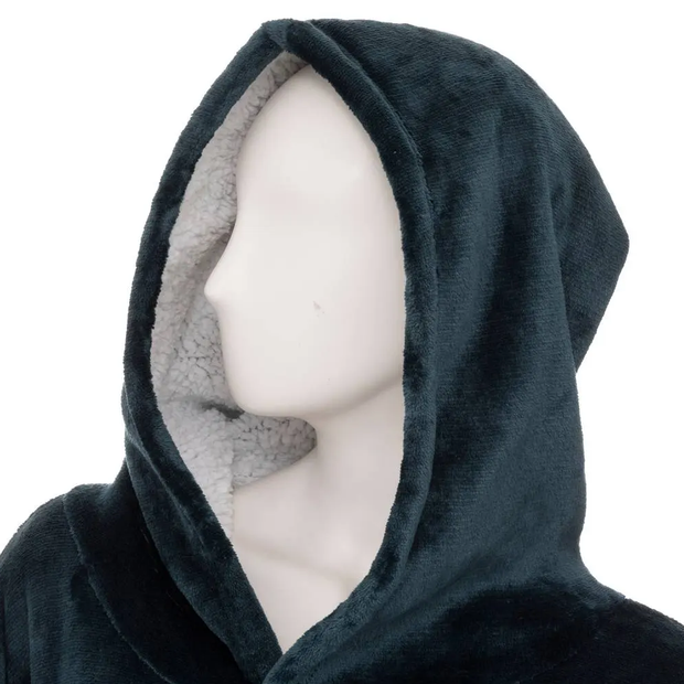 Plaid sweatshirt à capuche Bleu