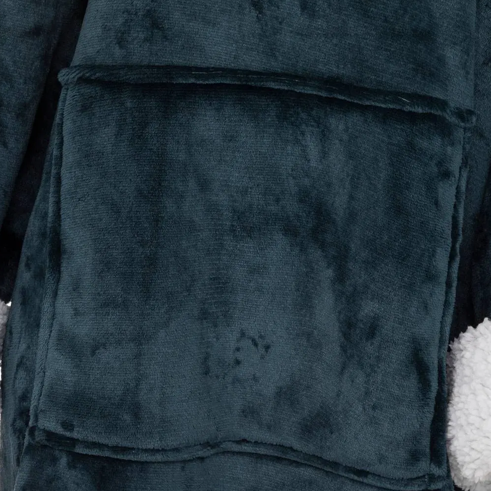 Plaid sweatshirt à capuche Bleu