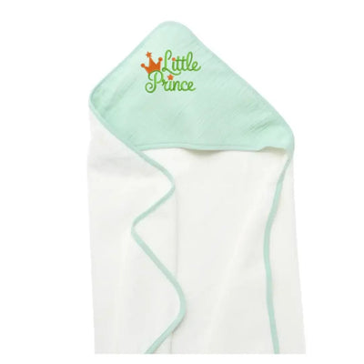 Cape de Bain Bébé Verte Brodée "LE PETIT PRINCE" - LA BRODEUSE®