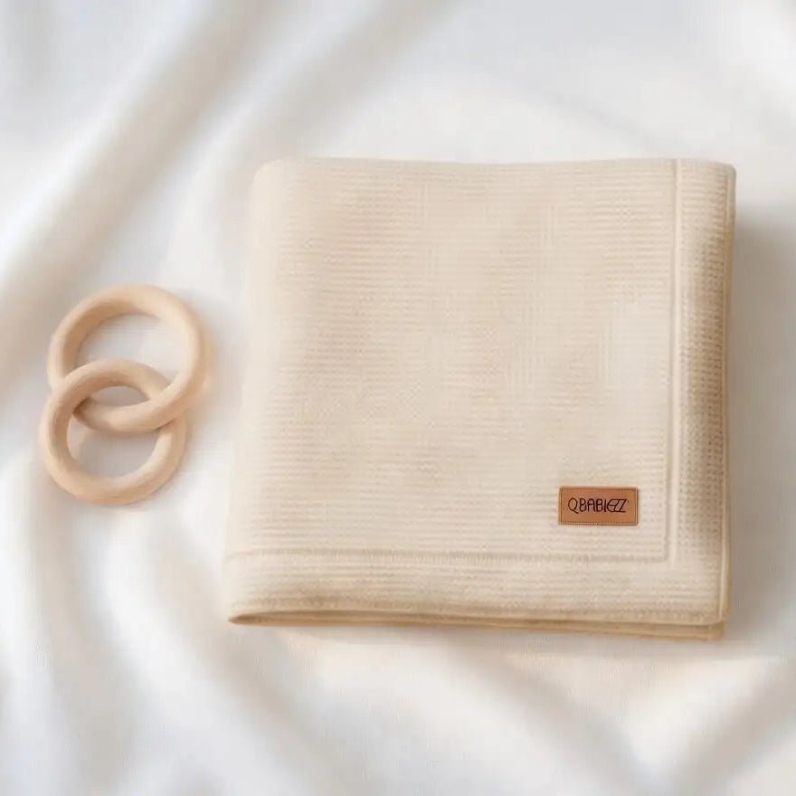 Couverture Bébé Maille Coton Bio Brodée au Prénom - LA BRODEUSE®