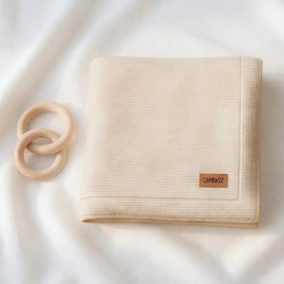Couverture Bébé Maille Coton Bio Brodée au Prénom - LA BRODEUSE®