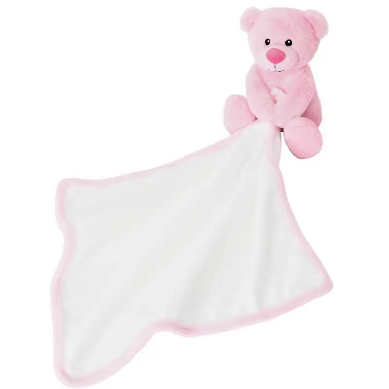 Doudou Bébé Fille "Petit Ours Rose" Brodé au Prénom - LA BRODEUSE®