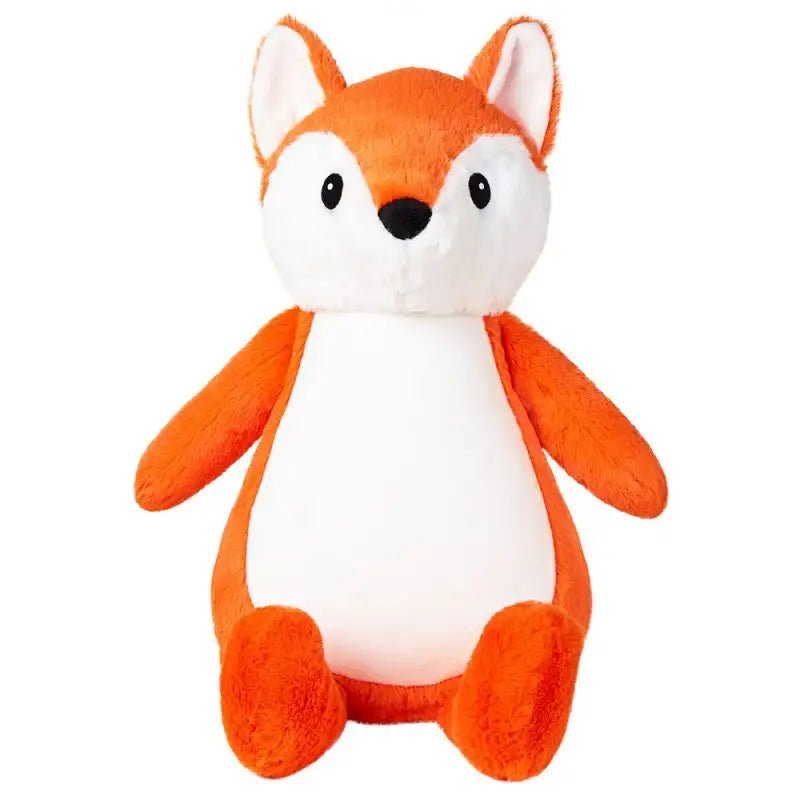 Doudou Renard 38 Cm ventre Brodé au Prénom - LA BRODEUSE®