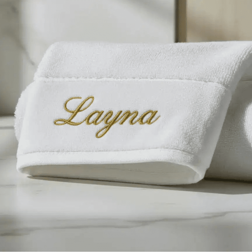 Drap de Douche Deluxe Personnalisé - 70x140 cm - LA BRODEUSE®