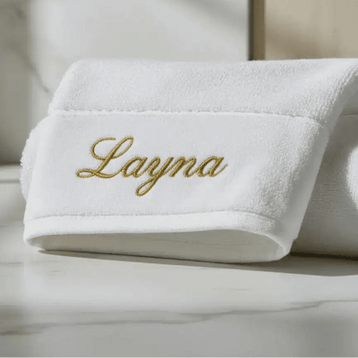 Drap de Douche Deluxe Personnalisé - 70x140 cm - LA BRODEUSE®