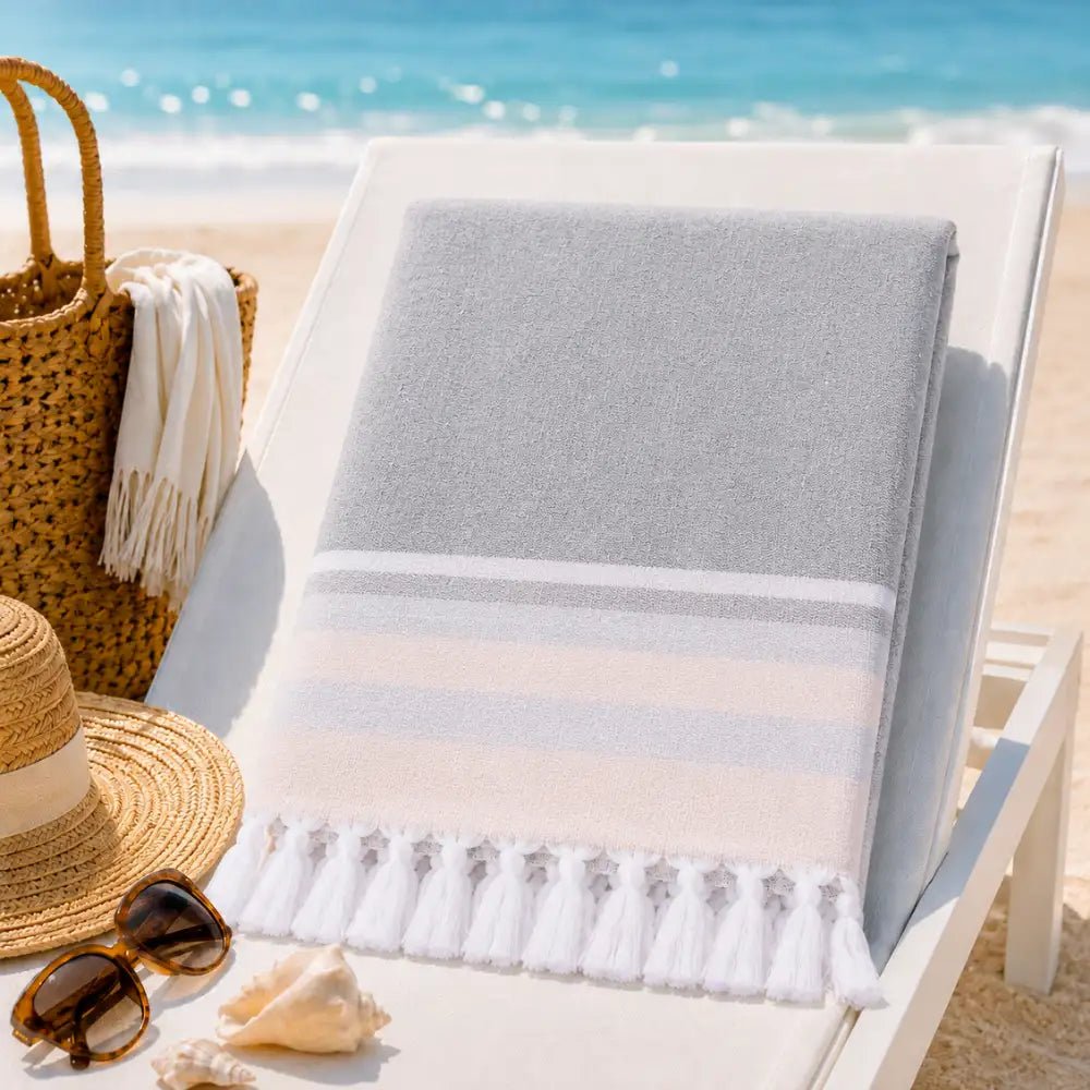 Fouta Personnalisée Brodée au Prénom — Serviette Hammam 100% Coton - LA BRODEUSE®
