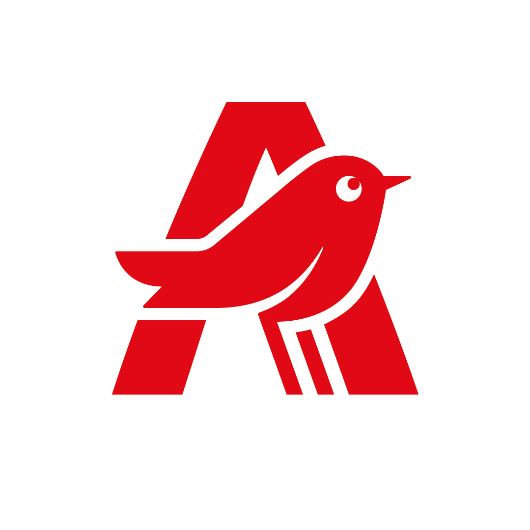 "Logo Auchan Caluire et Cuire — client broderie entreprise La Brodeuse"