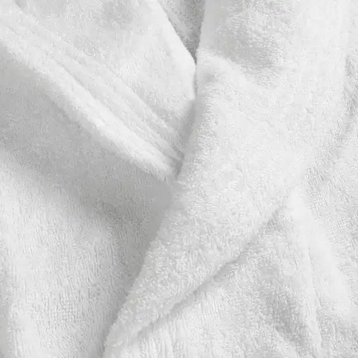 Peignoir Blanc Unisexe en Éponge de Coton 420g - LA BRODEUSE®