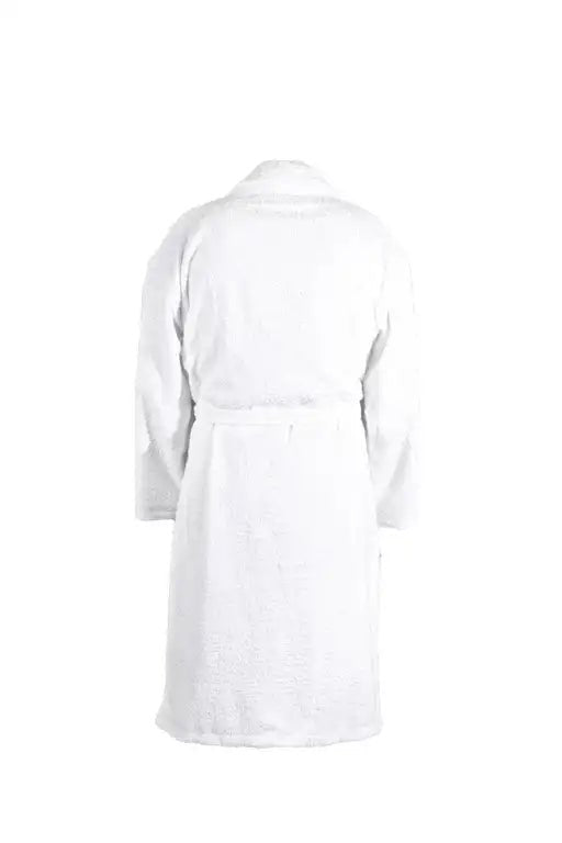 Peignoir Blanc Unisexe en Éponge de Coton 420g - LA BRODEUSE®