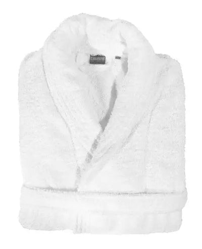 Peignoir Blanc Unisexe en Éponge de Coton 420g - LA BRODEUSE®
