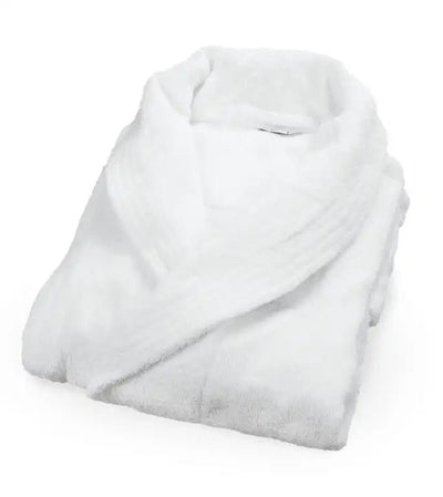 Peignoir Blanc Unisexe en Éponge de Coton 420g - LA BRODEUSE®