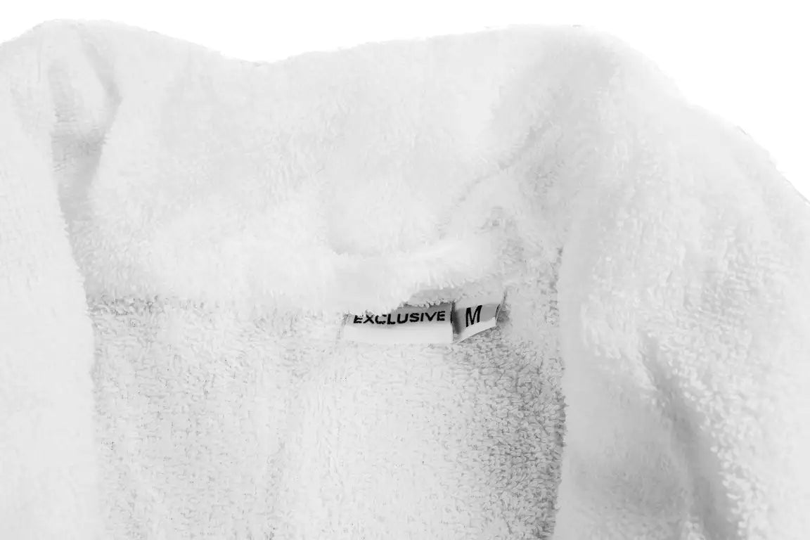 Peignoir Blanc Unisexe en Éponge de Coton 420g - LA BRODEUSE®