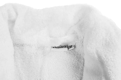 Peignoir Blanc Unisexe en Éponge de Coton 420g - LA BRODEUSE®