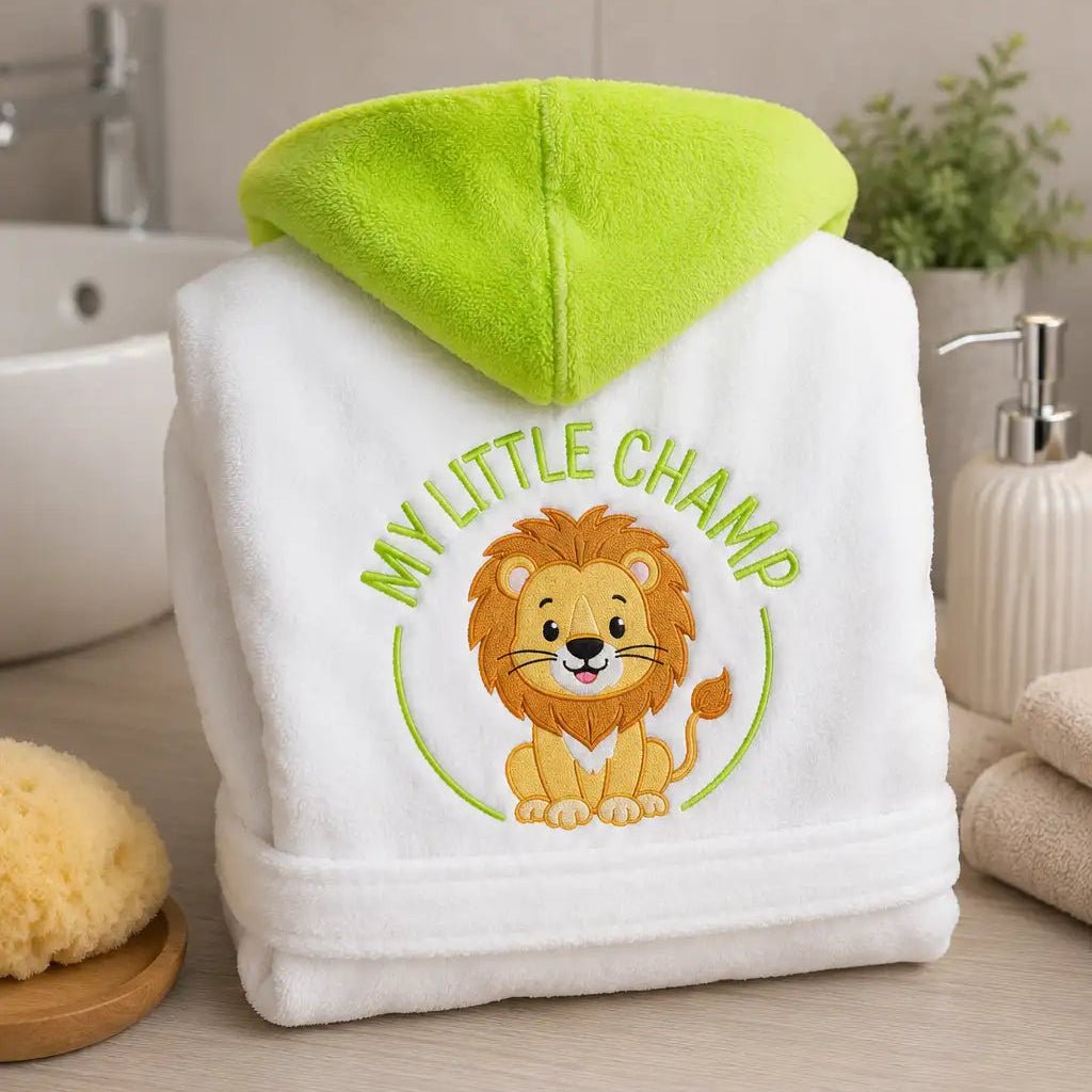Peignoir Enfant Brodé "My Little Champ" - LA BRODEUSE®