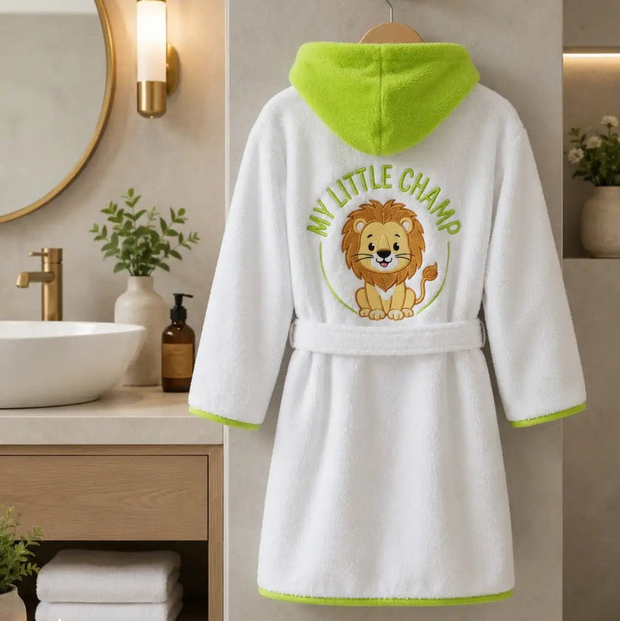Peignoir Enfant Brodé "My Little Champ" - LA BRODEUSE®