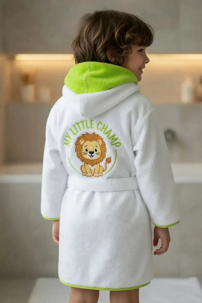 Peignoir Enfant Brodé "My Little Champ" - LA BRODEUSE®