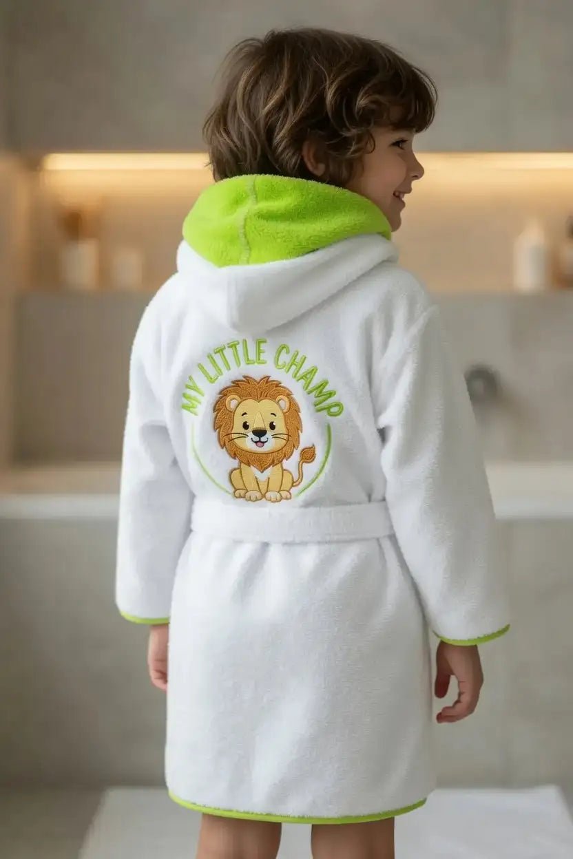 Peignoir Enfant Brodé "My Little Champ" - LA BRODEUSE®