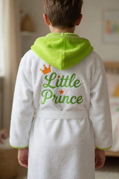 Peignoir Enfant Little Prince Brodé — Coton Bio 400g · 2 à 14 ans - LA BRODEUSE®