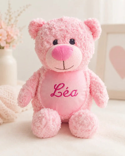 Peluche Douce 38 cm · Ventre Brodé au Prénom - LA BRODEUSE®