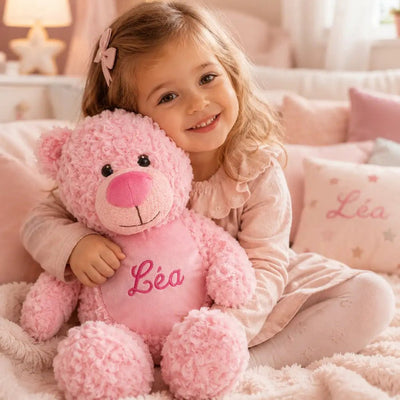 Peluche Douce 38 cm · Ventre Brodé au Prénom - LA BRODEUSE®