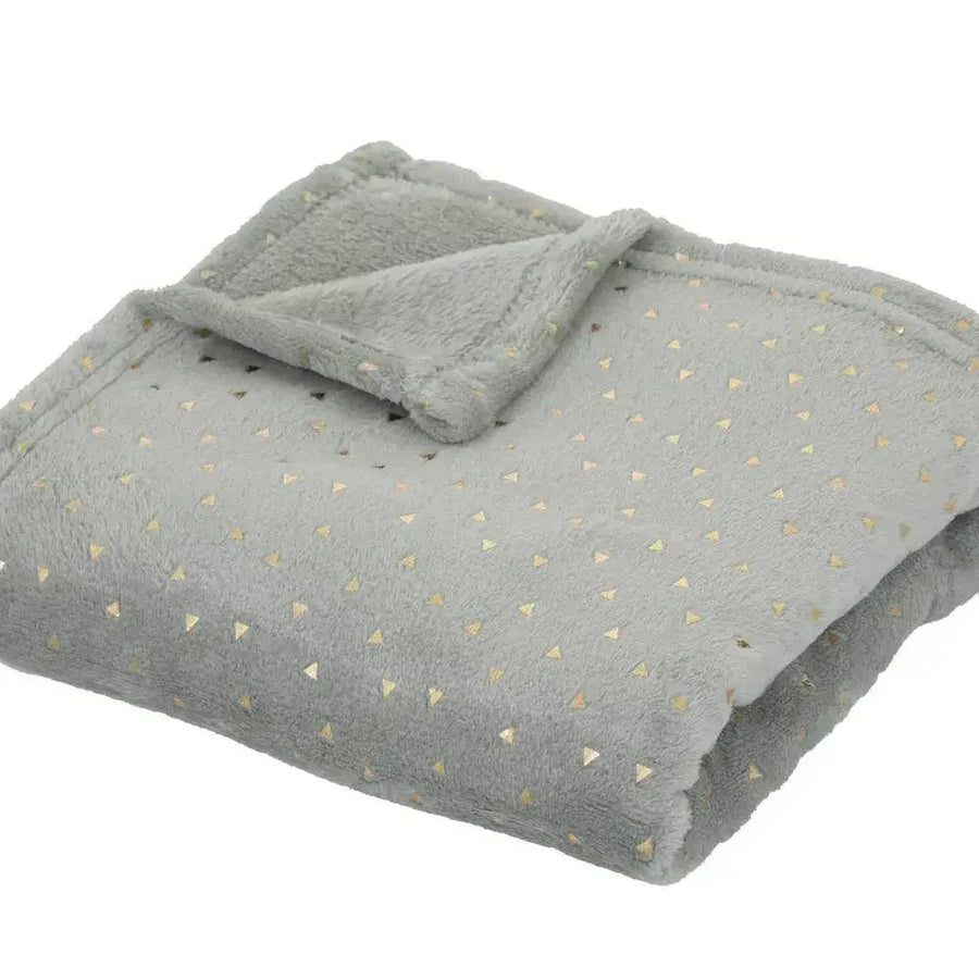 Plaid 75x100cm flanelle vert Personnalisé avec prénom - LA BRODEUSE®