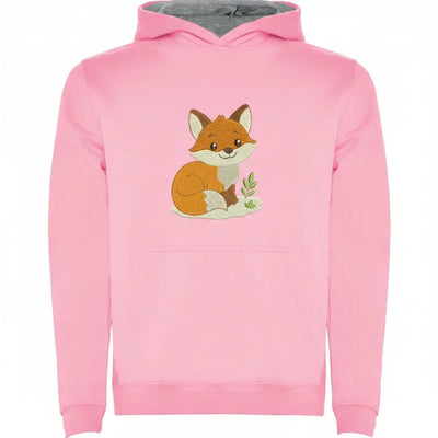 Sweat à Capuche Enfant Brodé – Motif « PETIT RENARD » - LA BRODEUSE®